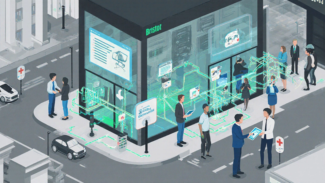 Innovation sandbox process showing air quality sensors tested across city agencies.