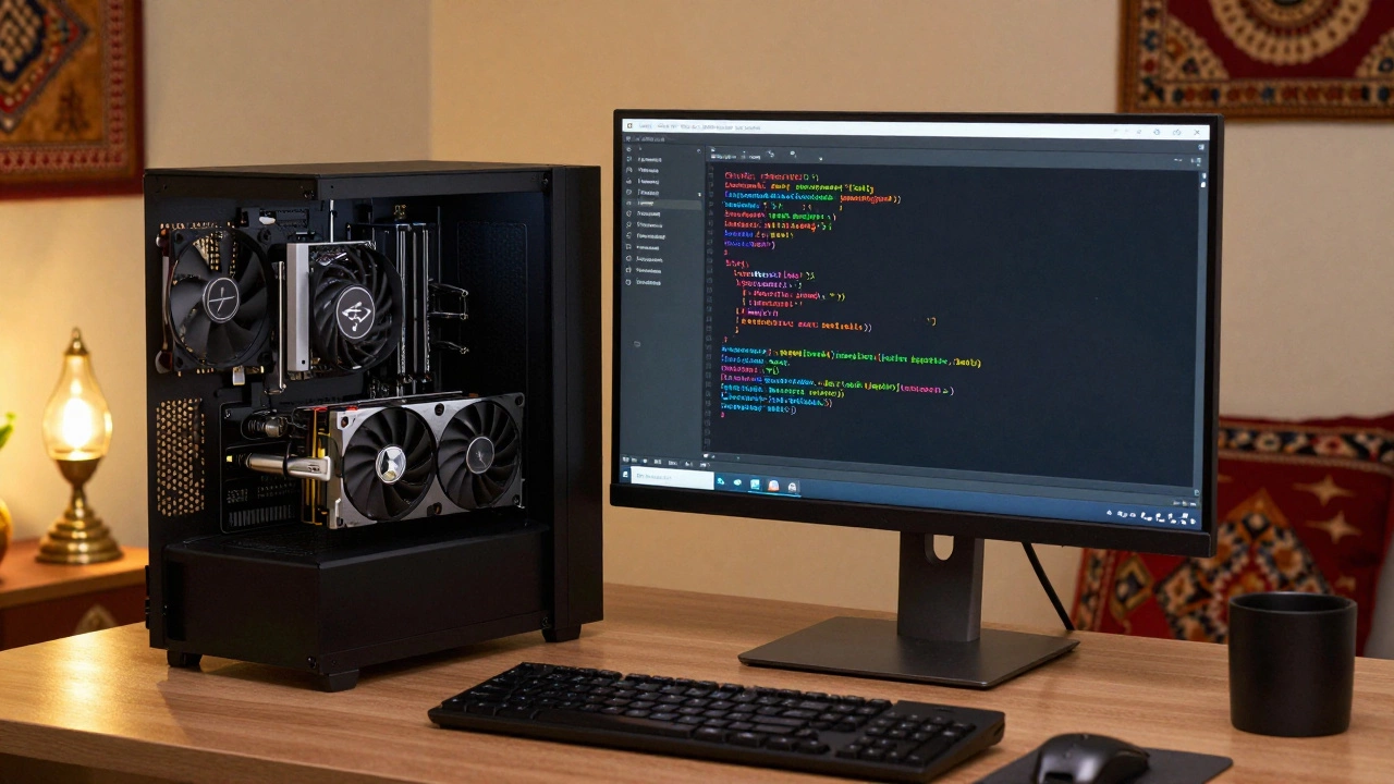 Home PC setup running open-source AI models locally in India