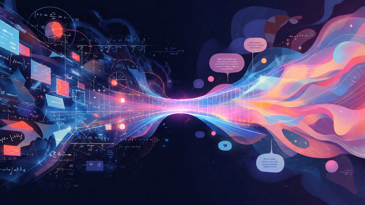 Abstract visualization of bridging math and organic science concepts